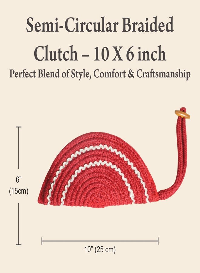 AURKA Red Women Everyday Use Hand Clutch Stylish Design W-10 x H-6 Inch Lightweight - Image 2
